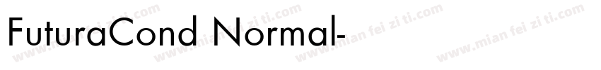 FuturaCond Normal字体转换